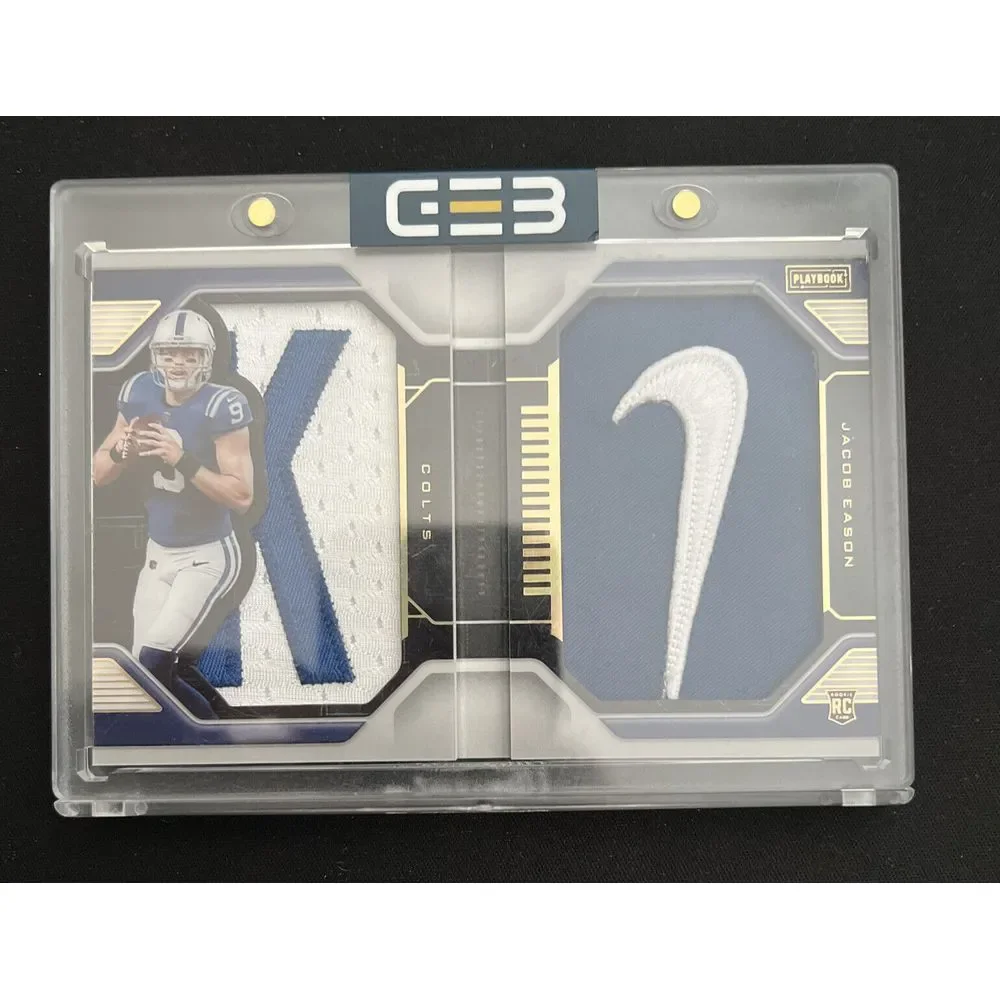 2020 Jacob Eason Rookie Playbook Booklet 2 Patch Nike‎ Swoosh 1/2